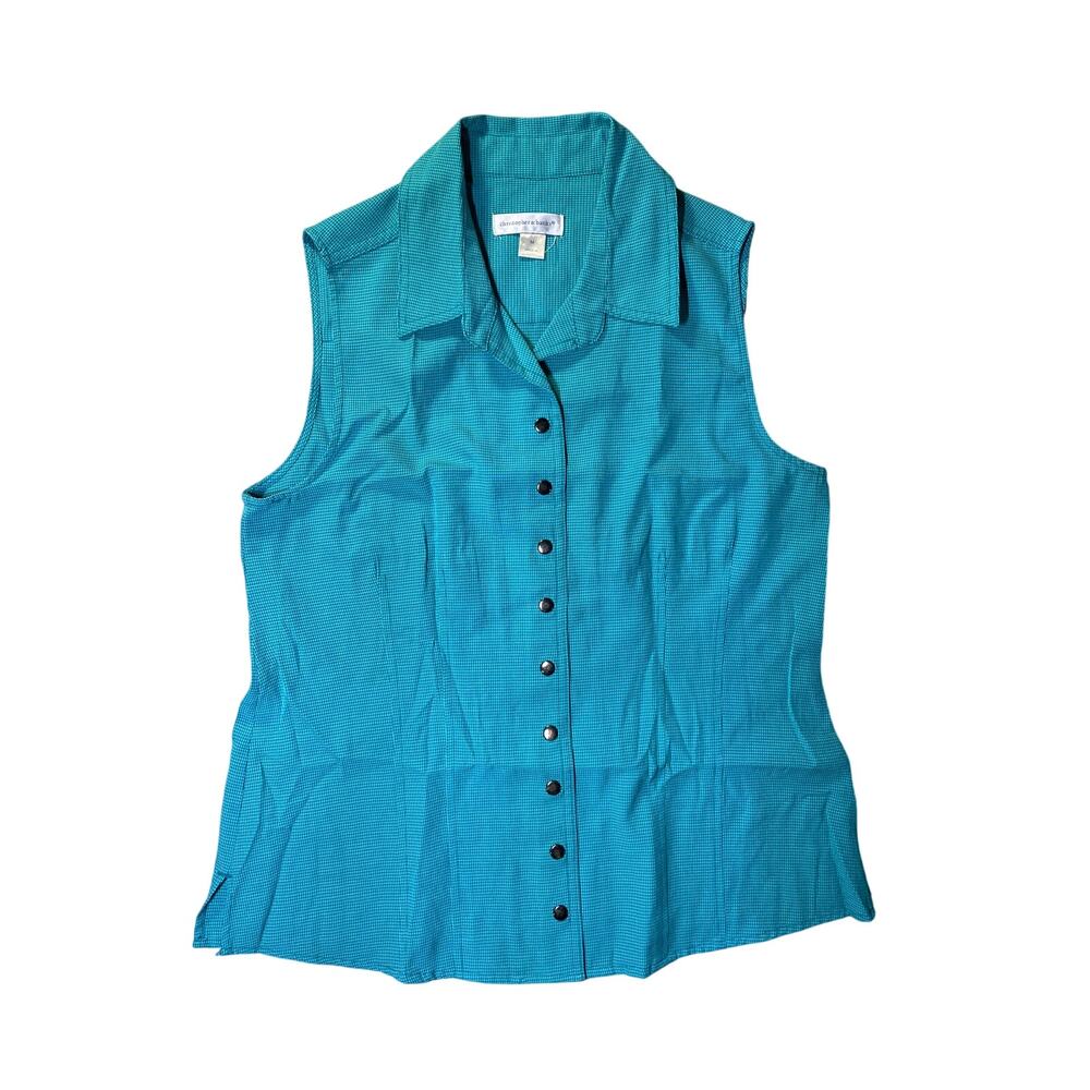 Women’s sleeveless top by Christopher & Banks. Size M, Teal green